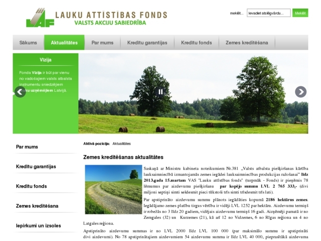 Lauku attīstības fonds, VAS